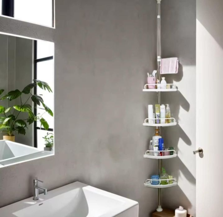 Нов Регулируем голям ъглов рафт-етажерка за баня Multi Corner Shelf