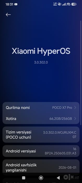 Poco x7 pro 8 256