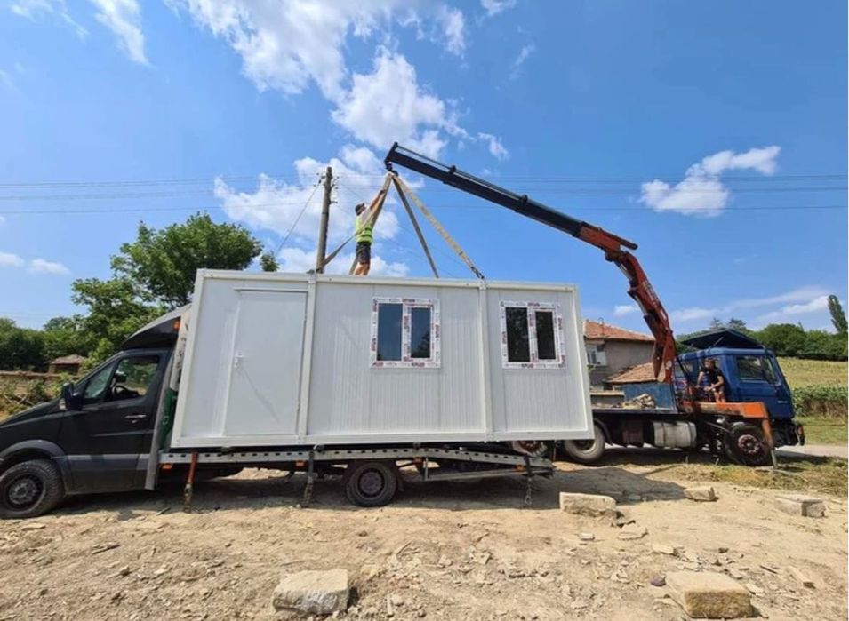 Фургон 7х3м На Изплащане Модулен Контейнер Сглобяема къща 21кв2