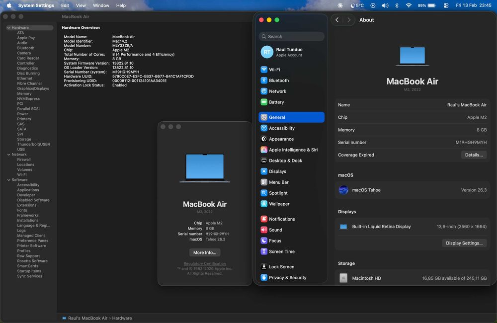MacBook Air 13 M2 (2022) - 8GB RAM / 256GB SSD - Midnight
