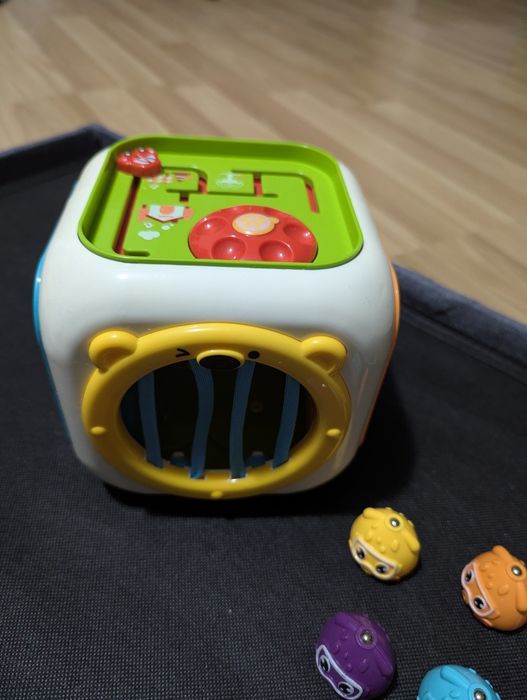 Cub interactiv 6‑în‑1 cu lumini, sunete și pescuit magnetic