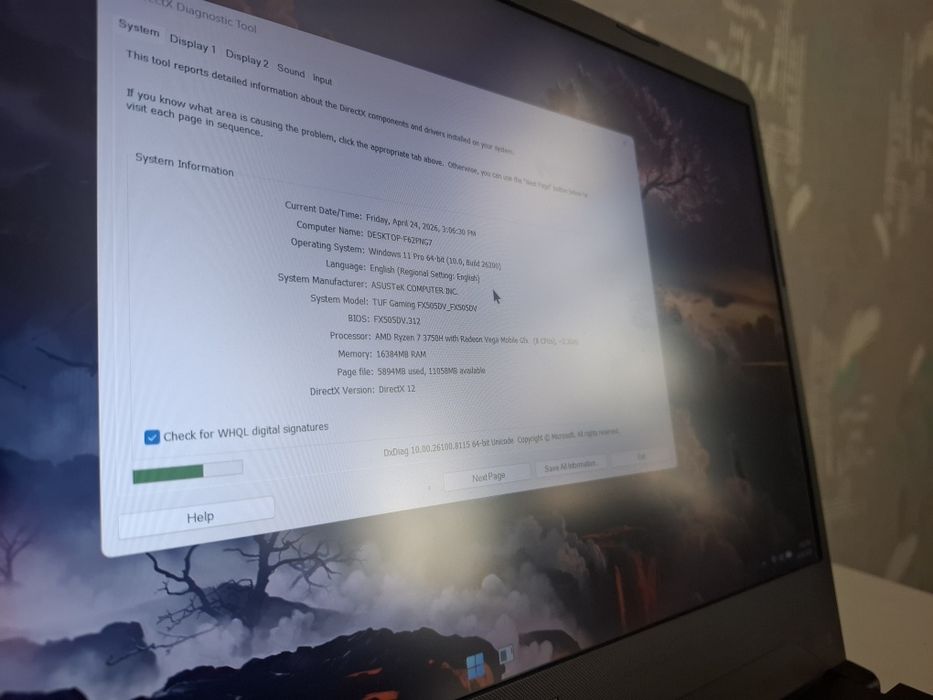 laptop gaming ASUS TUF FX505DV rtx 2060
