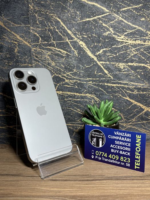 Iphone 15 pro/128gb/Garantie 2 Ani Centrul de Telefoane/posibilitate rate