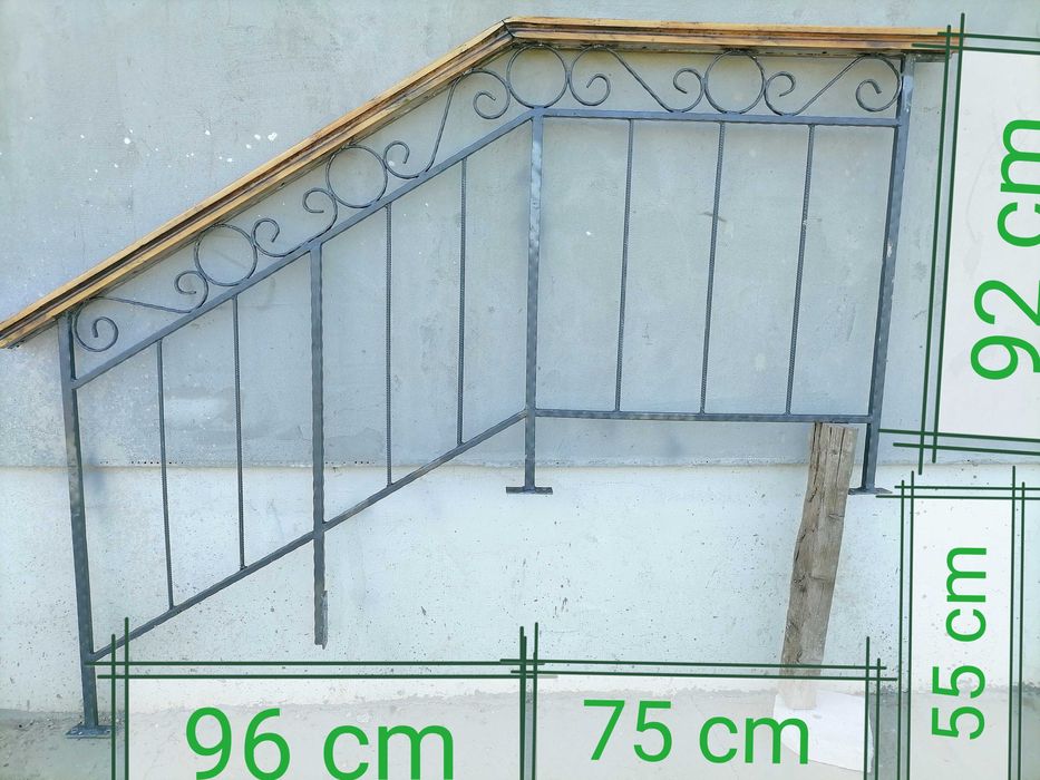 Balustrada scara, fier forjat