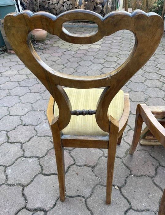 Scaune Biedermeier 3 bucati.Masa metalic medical