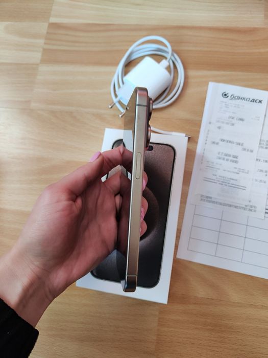 iPhone 15 Pro Natural Titanium – 256 GB с гаранция