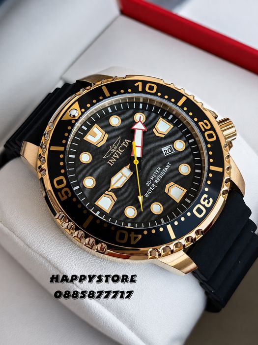 INVICTA Abyss black/gold 48 mm, Инвикта нов мъжки часовник