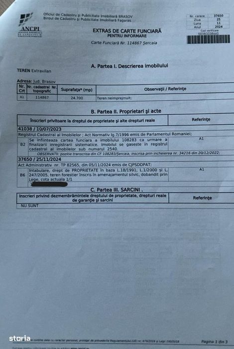 Oportunitate: 2 ha teren in Rezervatia Naturala Poiana Narciselor