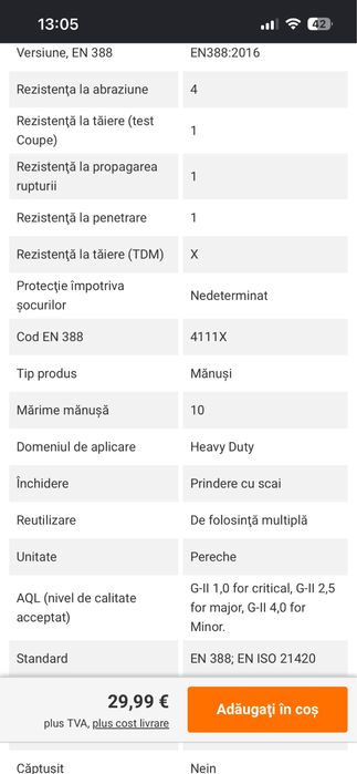 Mănuși Hybrid pentru mecanici