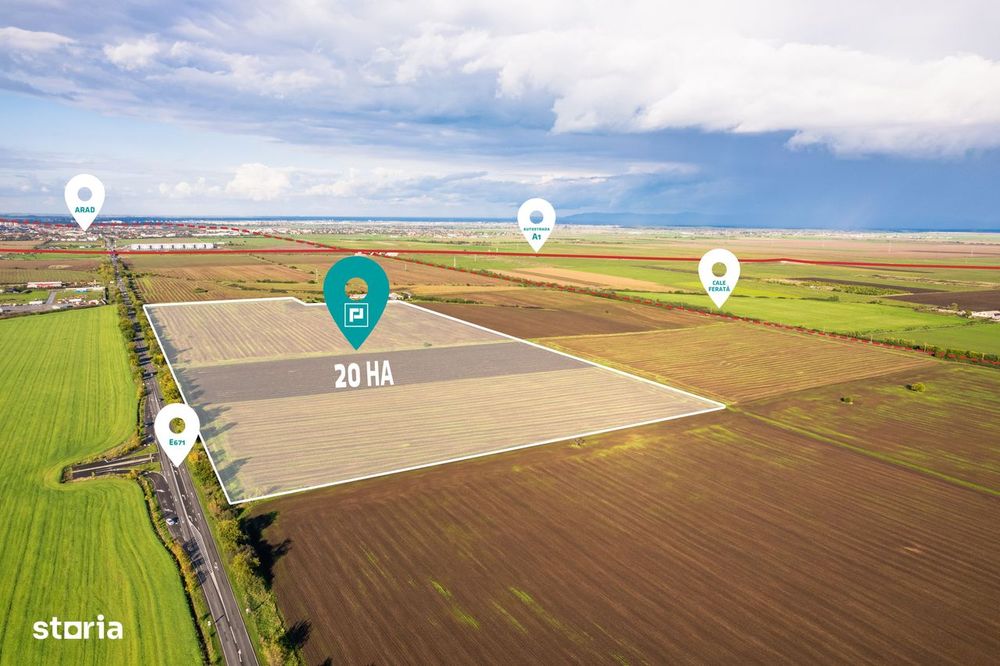 Teren de 20 Hectare în Arad