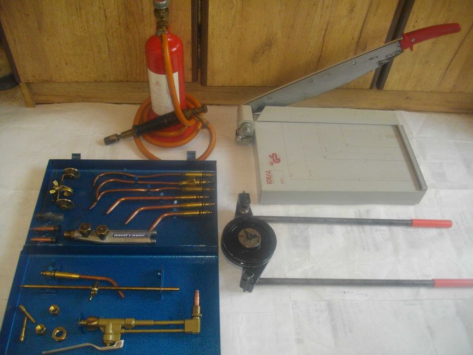 Газова горелка Тръбогиб 12-15мм Оксиженен комплект Гилотина хартия А5