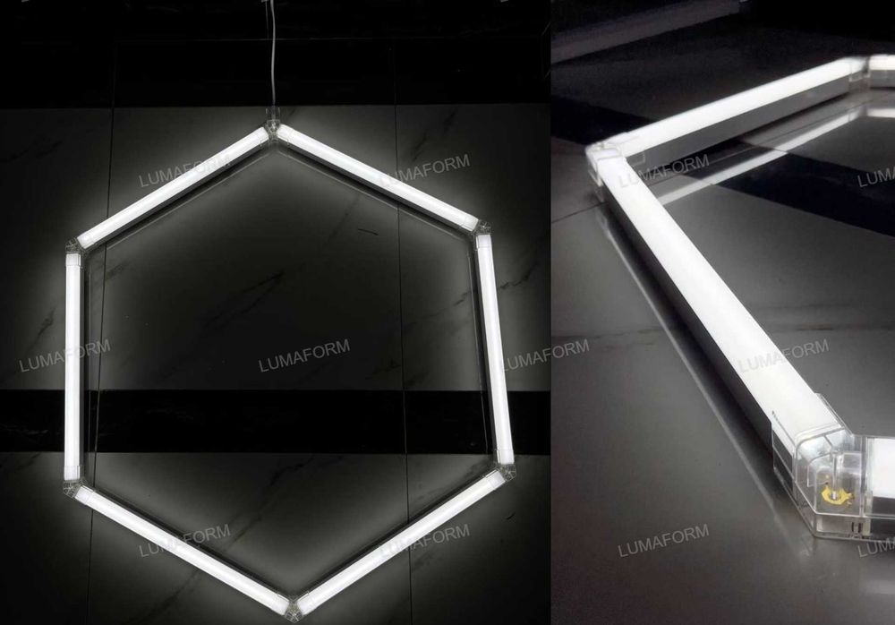 LED Hexagon Soti yoritgich — Detailing, STO, Barbershop uchun