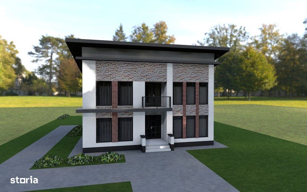 Casa moderna, individuala, teren 600mp