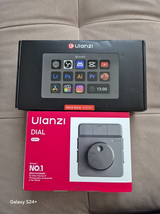 Чисто нов комплект Ulanzi: Deck Dock D200H (LCD конзола) + DIAL D100H (контролер)