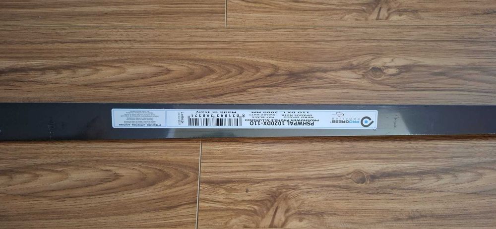 Profil compensare dus-pardoseala dreapta, inox, negru, 2m