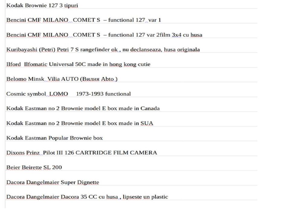 Aparat foto de colectie