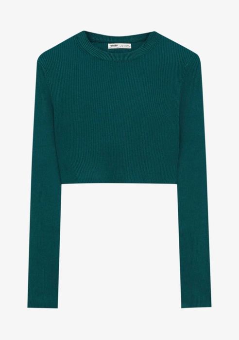 Bluza verde închis pull and bear