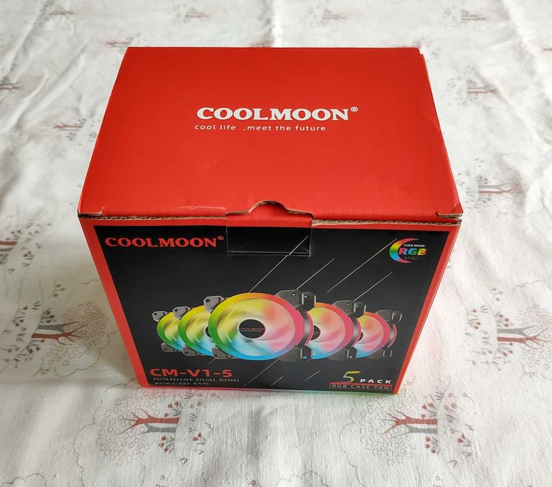 Set ventilatoare PC LED RGB 5 bucati de 120mm cu Telecomanda 2xseturi!