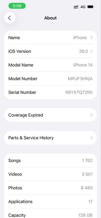 iPhone 14 128GB Midnight