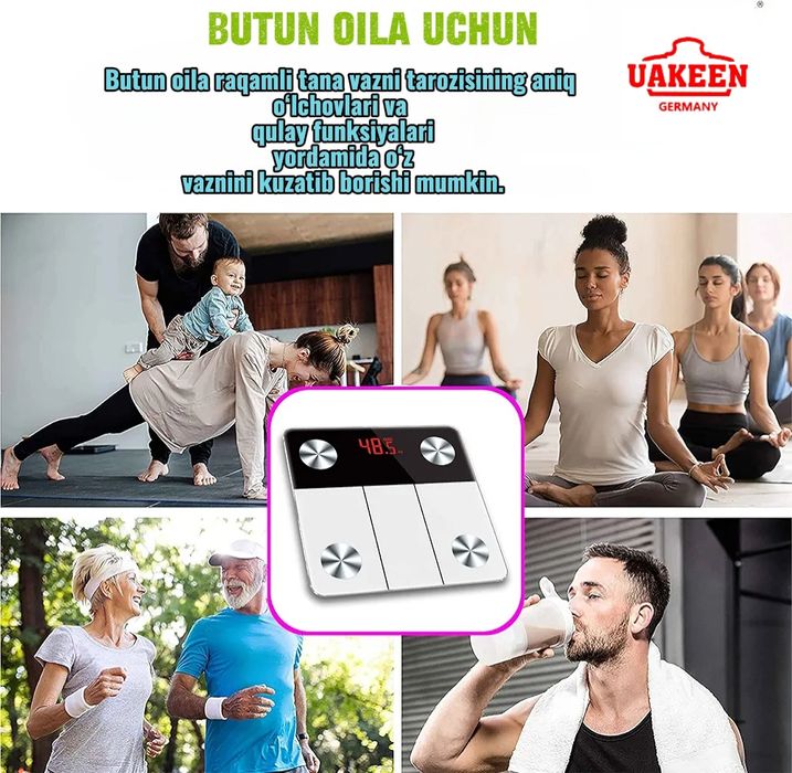 (Sf-59) UAKEEN ZL-2901 электронные весы, работают со смартфоном.