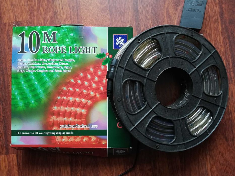 Furtun luminos 10 metri cu beculete