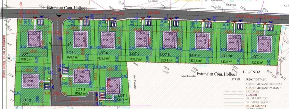 Teren / Parcele teren intravilan toate utilitatile- Centru Rusenii Noi