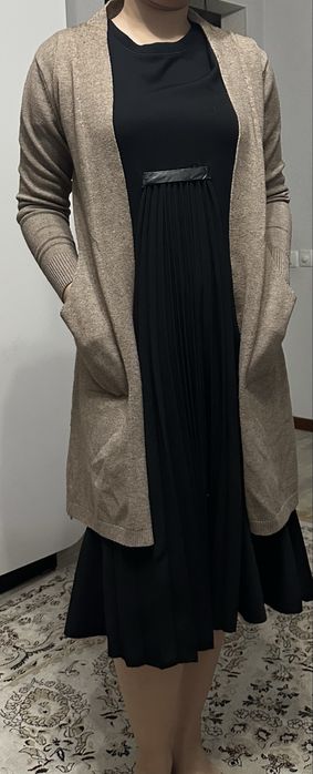 Кардиган длинный коричневый