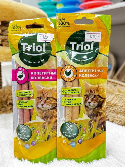 Triol аппетитные колбаски для кошек