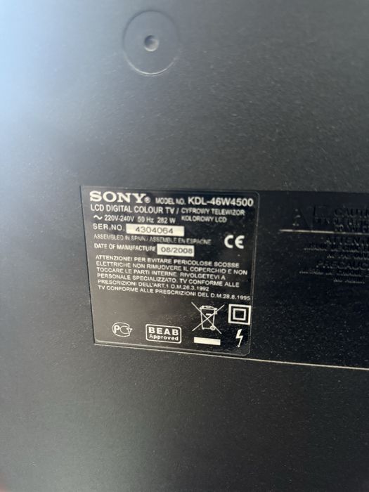 Телевизор Sony Bravia 107 см