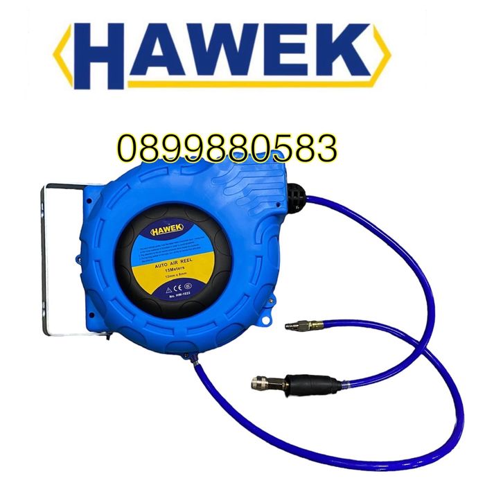 Автоматична макара с маркуч за въздух-15м 8х12мм Hawek