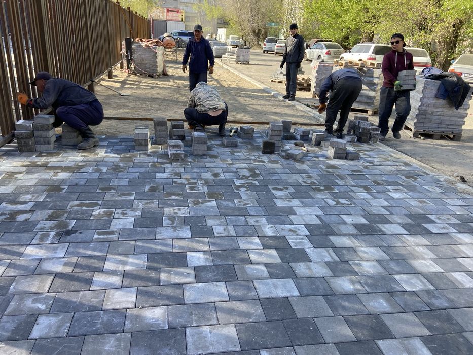 Укладка асфальта.