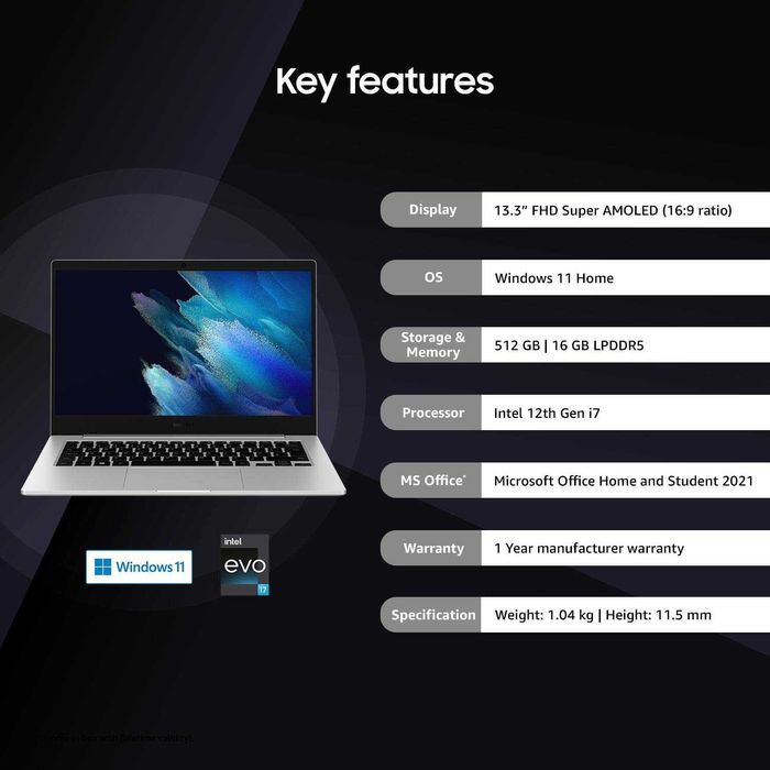 Samsung Galaxy 2 Pro 360 15.6" FHD Core i7-1260P 16GB RAM, 1000 GB SSD