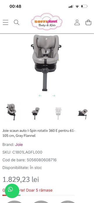 Scaun auto Joie