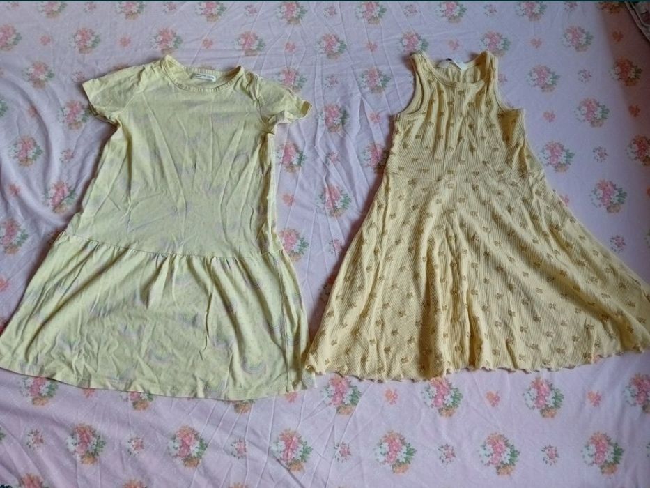 set lot 2 rochite 110 116 4 5 6 ani rochie fetita fata vara h&m