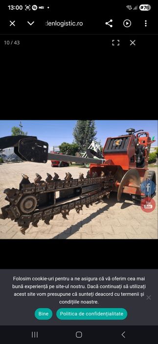 Închiriez utilaj sapat șanțuri