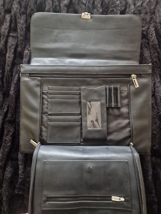 Бизнес чанта, ЕСТЕСТВЕНА КОЖА, много запазена, без нарушения на кожата