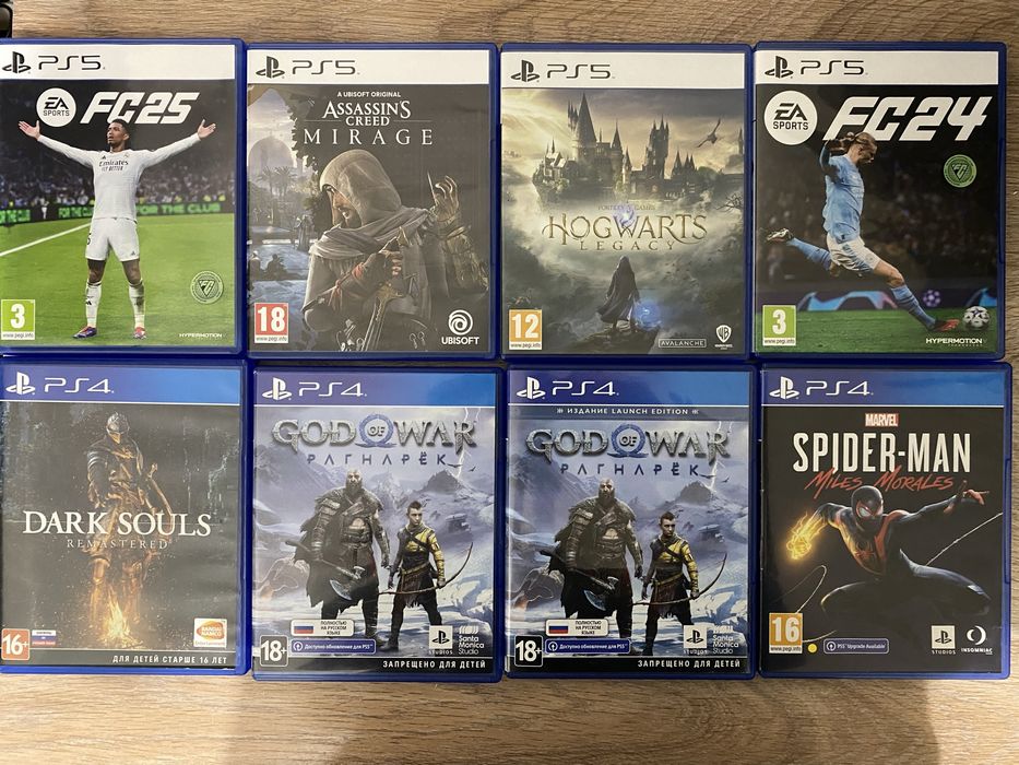 Игры PS4 / PS5 пс4 / пс5 (диски) Hogwarts, FC25, Ragnarok, Dark Souls
