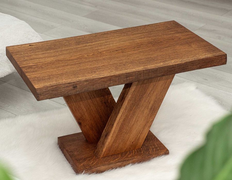 Măsuță de cafea din stejar masiv – design modern rustic, handmade