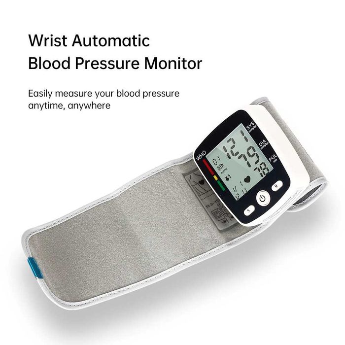 Тонометр наручный автоматический, с зарядкой от USB