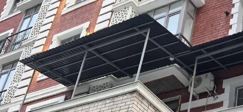 Установка бесшумные козырки и бельевые ролики