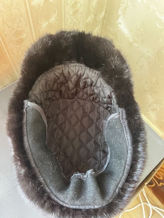 Норковая мужская шапка