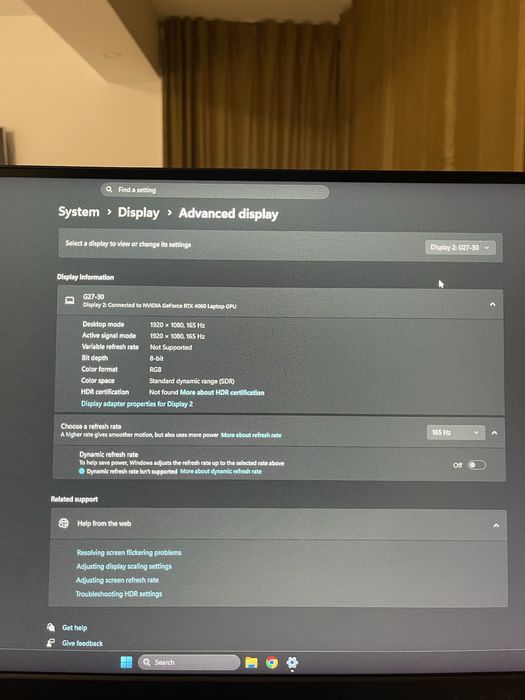 Monitor Gaming 165hz 1ms Lenovo