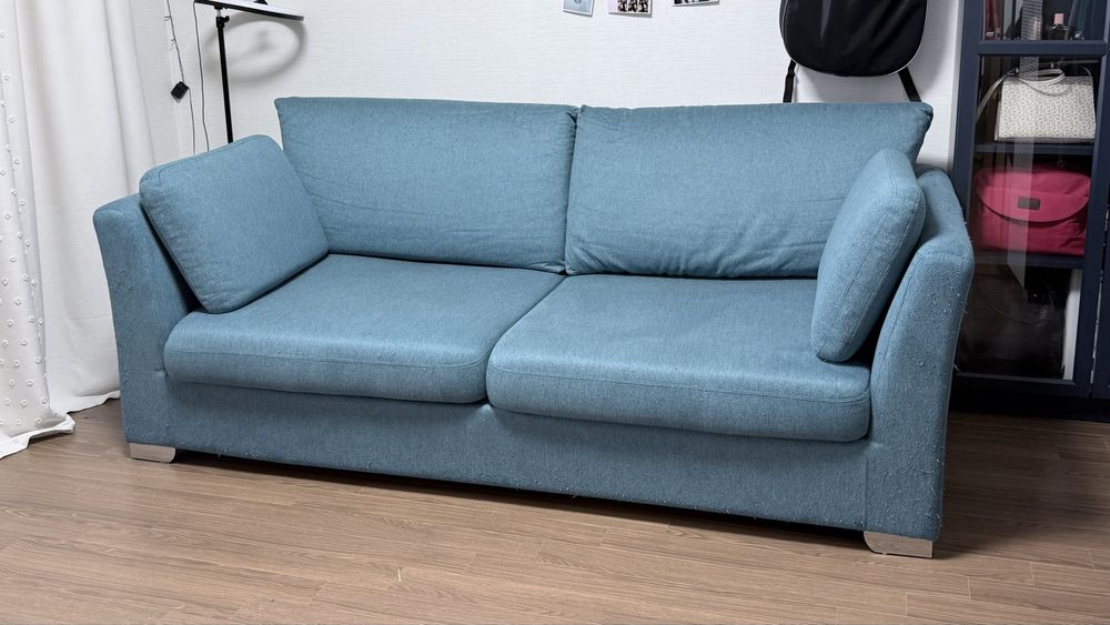 Диван прямой Грасс Textile Blue