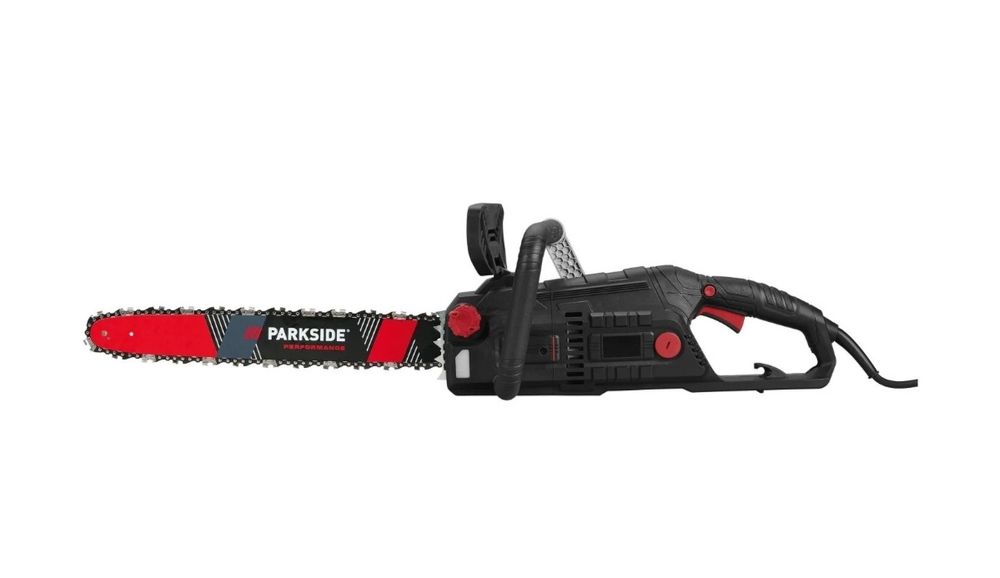 Електрическа верижна резачка Parkside PPEKS 2500 A1, двуръчен предпазен превключвател