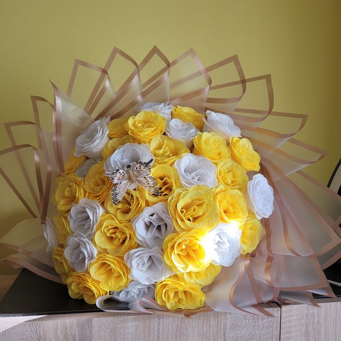 buchet trandafiri artificiali