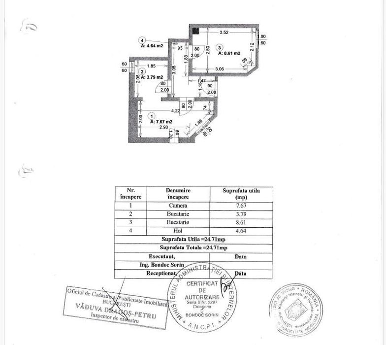 2 camere - centrala termica - et 3 + mansarda - Vasile Lucaciu