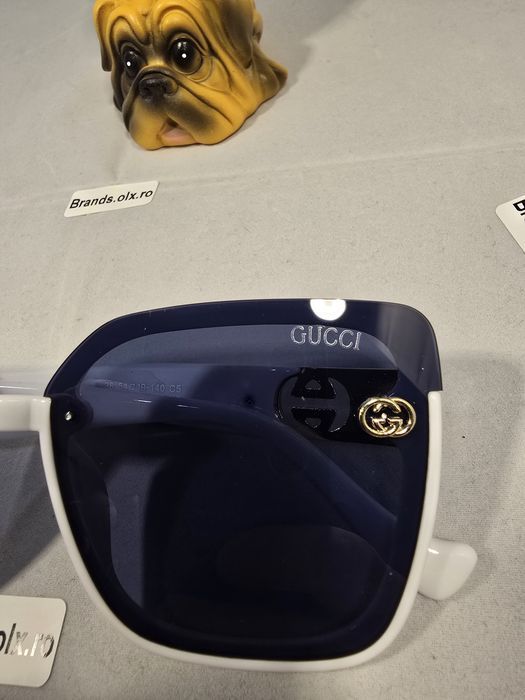 Promotie - Ochelari de soare Gucci White Frame, 5128, made in Italy