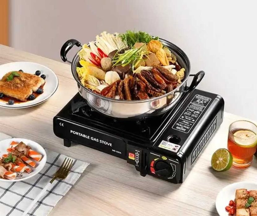 Aragaz camping, aprindere automata, negru