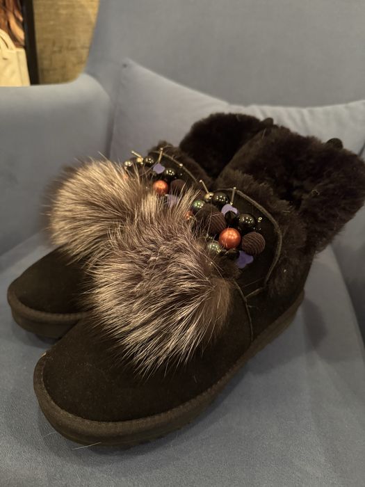 Угги женские с чернобуркой