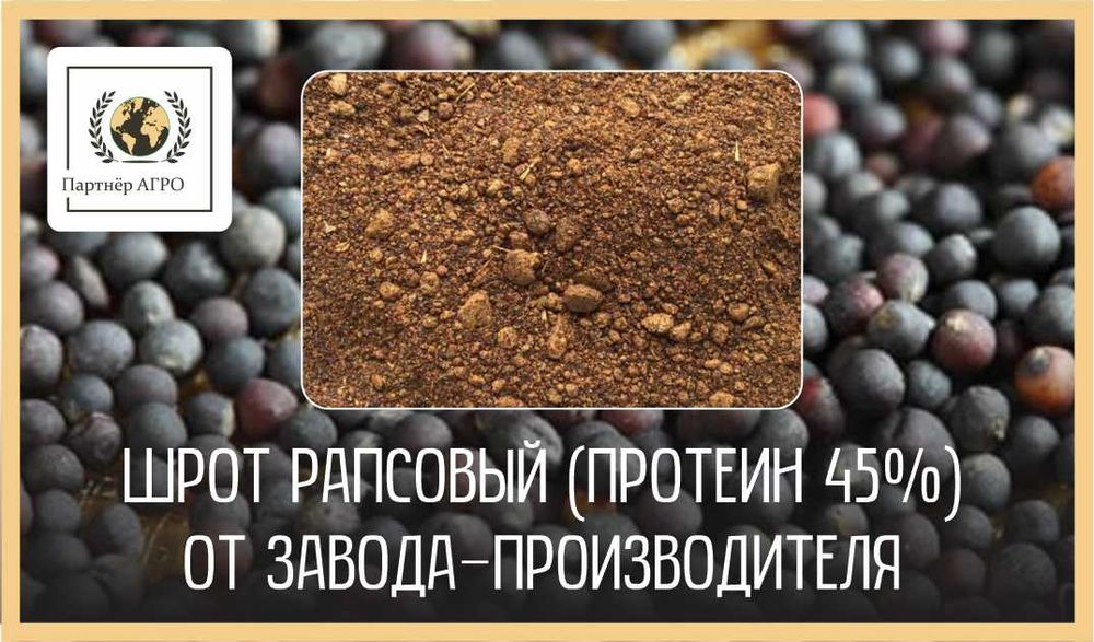 Шрот рапсовый (АСВ - 45%) с доставкой Петропавловск